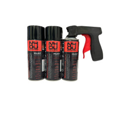 NH oil coating for anti-rust treatment - black / aerosol - set 400ml x 3 + sprayer handle