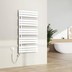 S'AFIELINA Dizaina vannas istabas dvieļu radiators Balts plakana paneļa sānu savienojums 1041 x 600 mm Radiators vannas istabas dvieļu žāvētājam 639 Watt 