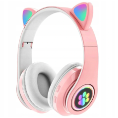 Wireless headphones for kids / Bluetooth 5.0 / pink