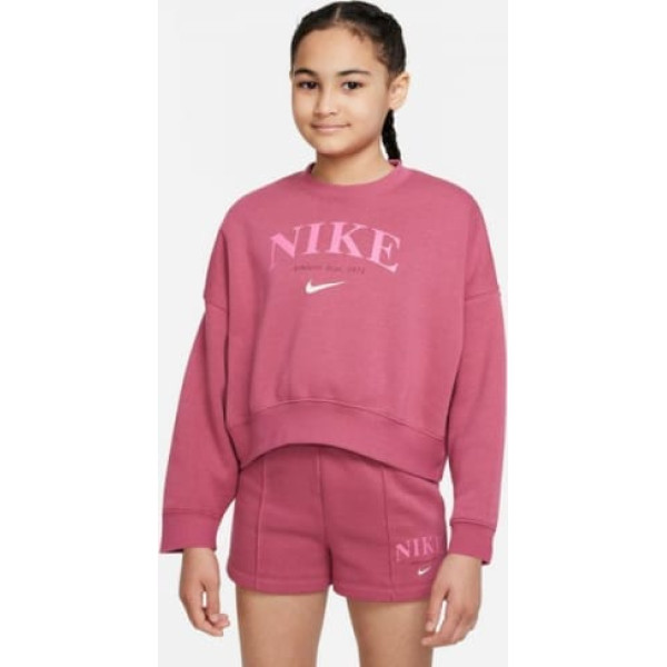 Nike Sportswear Trend Flc Crew Jr DV2563 633/M sporta krekls (137-147)