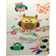 Greengo Universal Owls Family univerāls grāmatveida maks planšetdatoram 9-10”