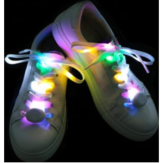 Goodbuy kurpju šņores ar LED gaismu baltā krāsā