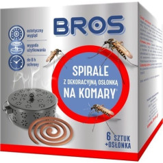 Komplektā 6 moskītu spirāles ar tērauda pārsegu Bros