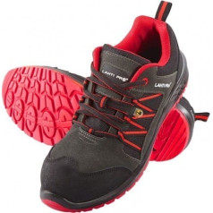 Lahti Pro Shoes, esd, suede/oxford, graphite-red, s1 src,