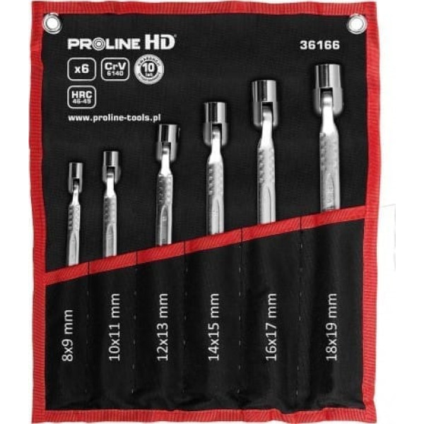 Proline Hd Eņģu uzgriežņu atslēgas szt6 (8x9-18x19mm), cv, proline 