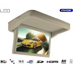 Nvox Monitor podwieszany podsufitowy automatycznie opuszczany LED HD 15cali HDMI USB SD Video-IN 24V.