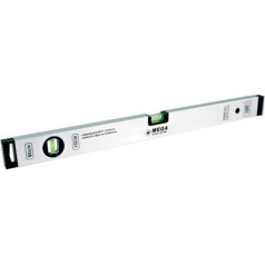 Mega Spirit level 800mm 2vials - 1mm thickness of wal . accuracy 1mm/1m. silver color.