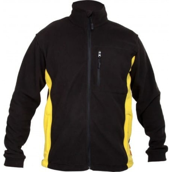 Lahti Pro Fleece jacket, black and yellow, 