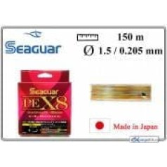 Pītā aukla SEAGUAR GrandMAX PEx8 150 - 15