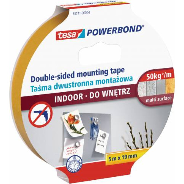 PRO Powerbond mounting tape transparent for interior 5m: 19mm