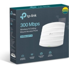 Access Point|TP-LINK|300 Mbps|IEEE 802.3af|IEEE 802.11b|IEEE 802.11g|IEEE 802.11n|1xRJ45|Number of antennas 2|EAP115