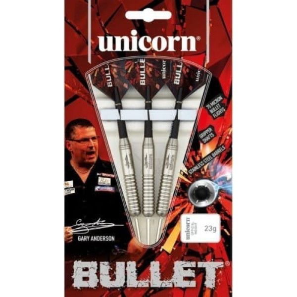 Šautriņu tērauda uzgalis Unicorn Bullet Stainless Steel — Gerijs Andersons 22 g: 27520 | 24 g: 27521 | 26 g: 27522/26 g