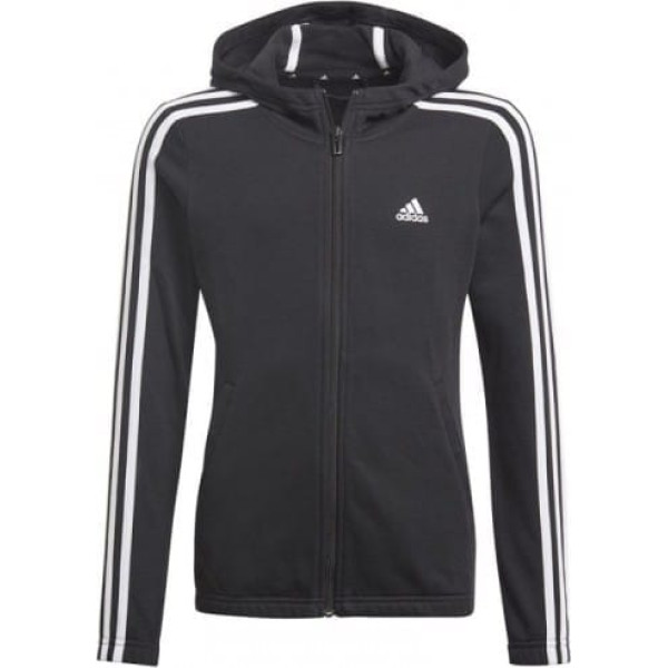 Adidas Essentials 3S Hoodie Jr ar pilnu rāvējslēdzēju GQ8356 / 134 cm