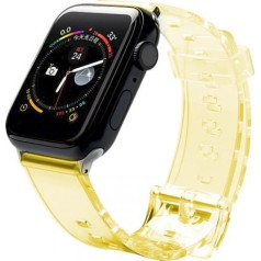 Fusion Accessories Fusion Light silikona siksniņa Apple Watch 42mm / 44mm / 45mm dzeltena