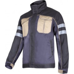 Lahti Pro Jacket with refl. stripes, grey-black-beige, 