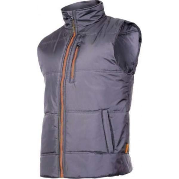 Lahti Pro Vest, padded, grey-orange, 