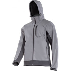 Lahti Pro Softshell jacket with hood, grey, size xl, ce, lathi