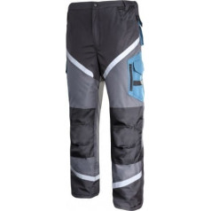 Lahti Pro Trousers, padded, with refl., black-grey-turq,