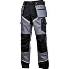 Lahti Pro Pants with refl. stripes, black-grey, 