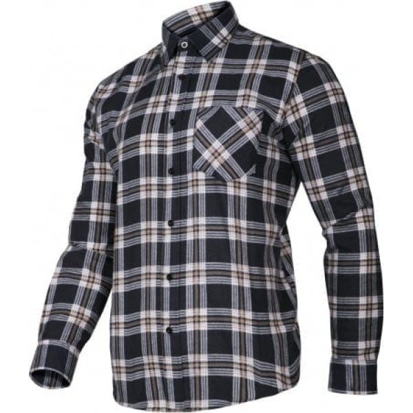 Lahti Pro Flannel shirt navy blue-beige, 120g/m2, 