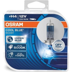 Osram H4 галогенная лампа 12v 100 / 90w p43t cool blue boost 5500k / 2шт.