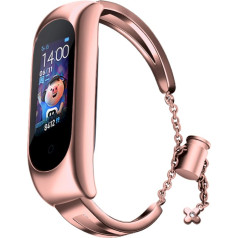 Fusion Accessories Fusion Metal Bracelet siksniņa pulkstenim Xiaomi Mi Band 3 / 4 / 5 / 6 rozā zeltaina