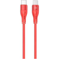 Tellur Silicone Type-C to Type-C cable PD60W 1m red