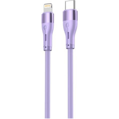 Tellur Silicone Type-C to Lightning cable PD30W 1m purple