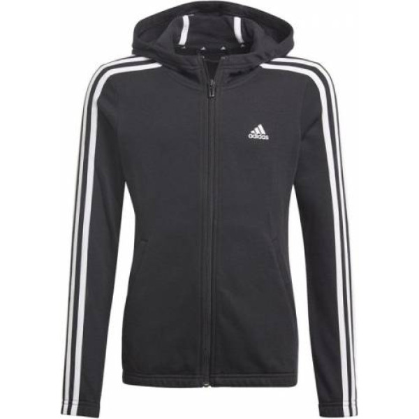 Adidas Essentials 3S Hoodie Jr ar pilnu rāvējslēdzēju GQ8356 / 164 cm