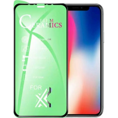 Fusion Accessories GoodBuy Clear Ceramic Glass aizsargstikls pilnam ekrānam Apple iPhone 13 Pro Max melns