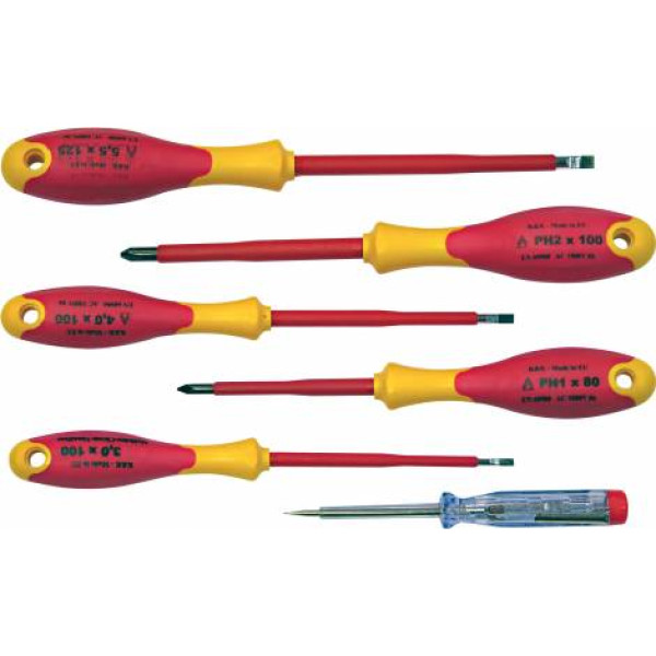 PRO Screwdriver-technical- 2 comp. flat-kpl. kk23-ph szt.5+wsk.nap.1000v <kk>