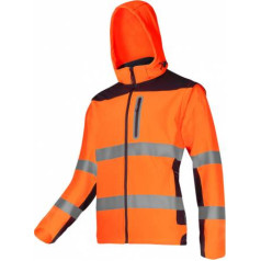 Lahti Pro Warning softshell, detach. sleeves, orange, 