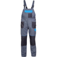 Lahti Pro Bib pants grey-blue 100% cotton, 190g/m2, 