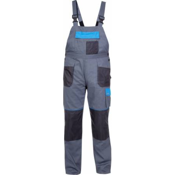 Lahti Pro Bib pants grey-blue 100% cotton, 190g/m2, 