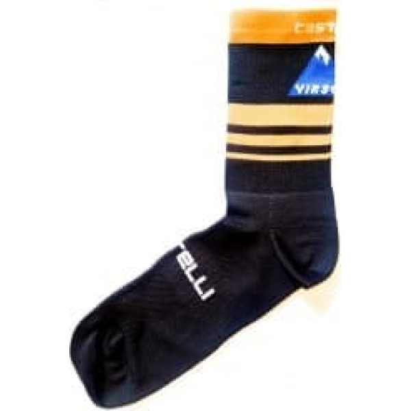 Castelli Zeķes VIRSOTNE 13cm S/M Dark Orange/Black