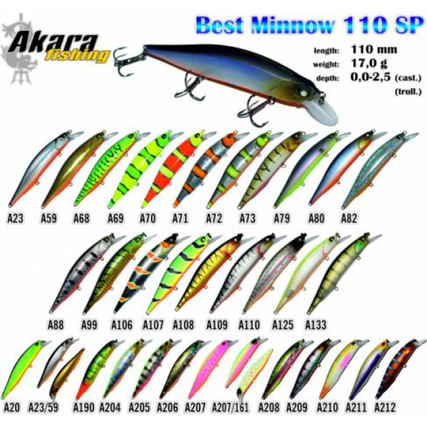 Vobleris AKARA «Best Minnow» 110 SP