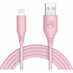 Tellur Silicone USB to Lightning cable 3A, 1m, pink