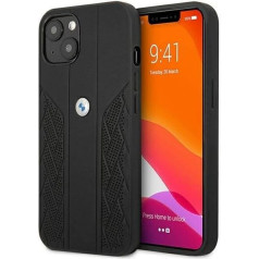 BMW BMHCP13SRSPPK Back Case Aizmugurējais Ādas Apvalks Telefonam Apple iPhone 13 Mini Melns