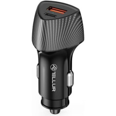 Tellur FCC10 car charger 38W, 6A (PD20W + QC3.0) black