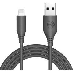 Tellur Silicone USB to Lightning cable 1m black