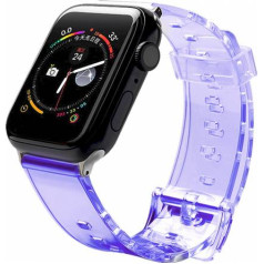 Fusion Accessories Fusion Light silikona siksniņa Apple Watch 42mm / 44mm / 45mm violeta