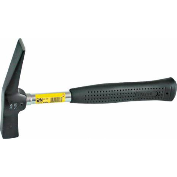 Mega Masons hammer r-type w/metal handle, black rubber grip, gs aproval