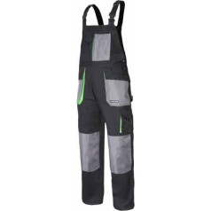 Lahti Pro Bib-pants, black-green, 100% cotton, 