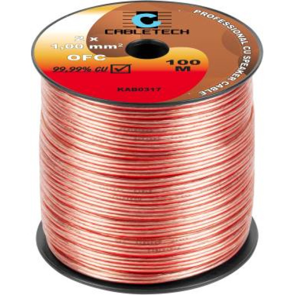 Cabletech 1,0 mm OFC skaļruņa kabelis