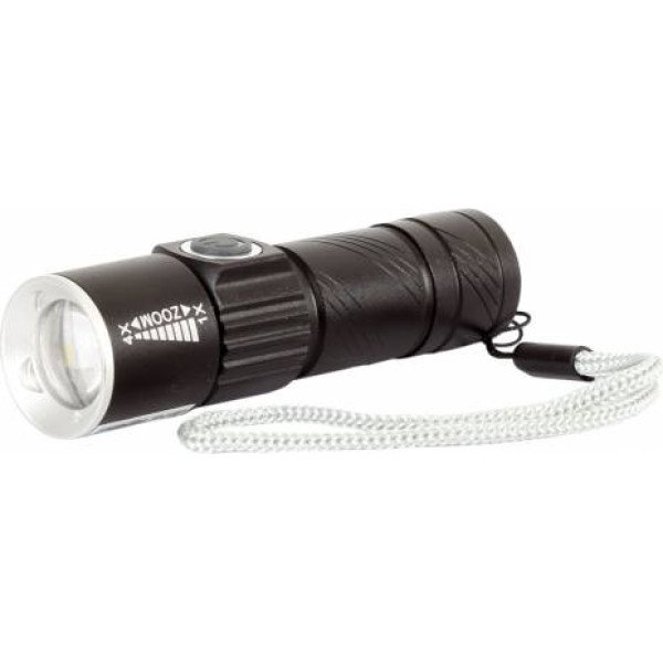 Flashlight alu led zoom usb 50/100/flash, proline, ce