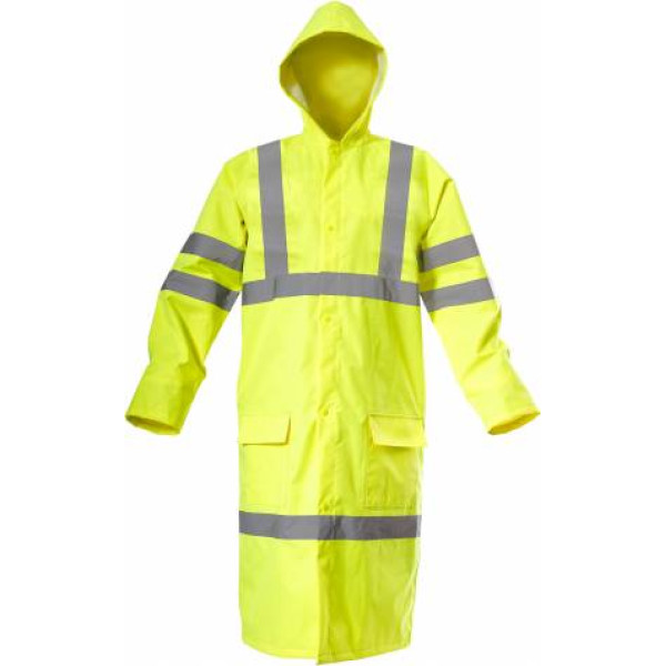 Lahti Pro High visibility raincoat, yellow, 