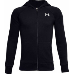 Under Armour UA Y RIVAL COTTON FZ HOODIE 1357613 001 / Melna / S