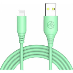 Tellur Silicone USB to Lightning cable 3A, 1m, green