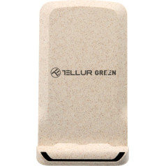 Tellur Green Qi wireless fast desk charger, 15W, cream