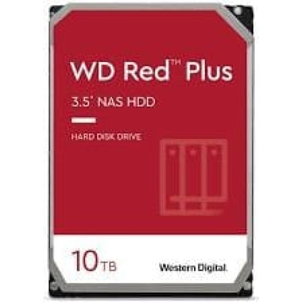 HDD|WESTERN DIGITAL|Red Plus|10TB|SATA 3.0|256 MB|7200 rpm|3,5